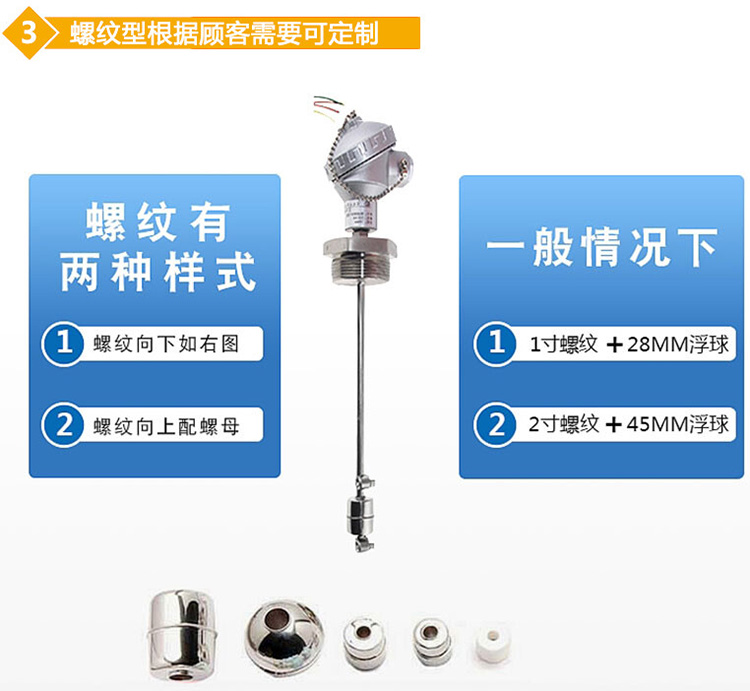 磁性浮球液位計(jì)螺紋分類(lèi)圖